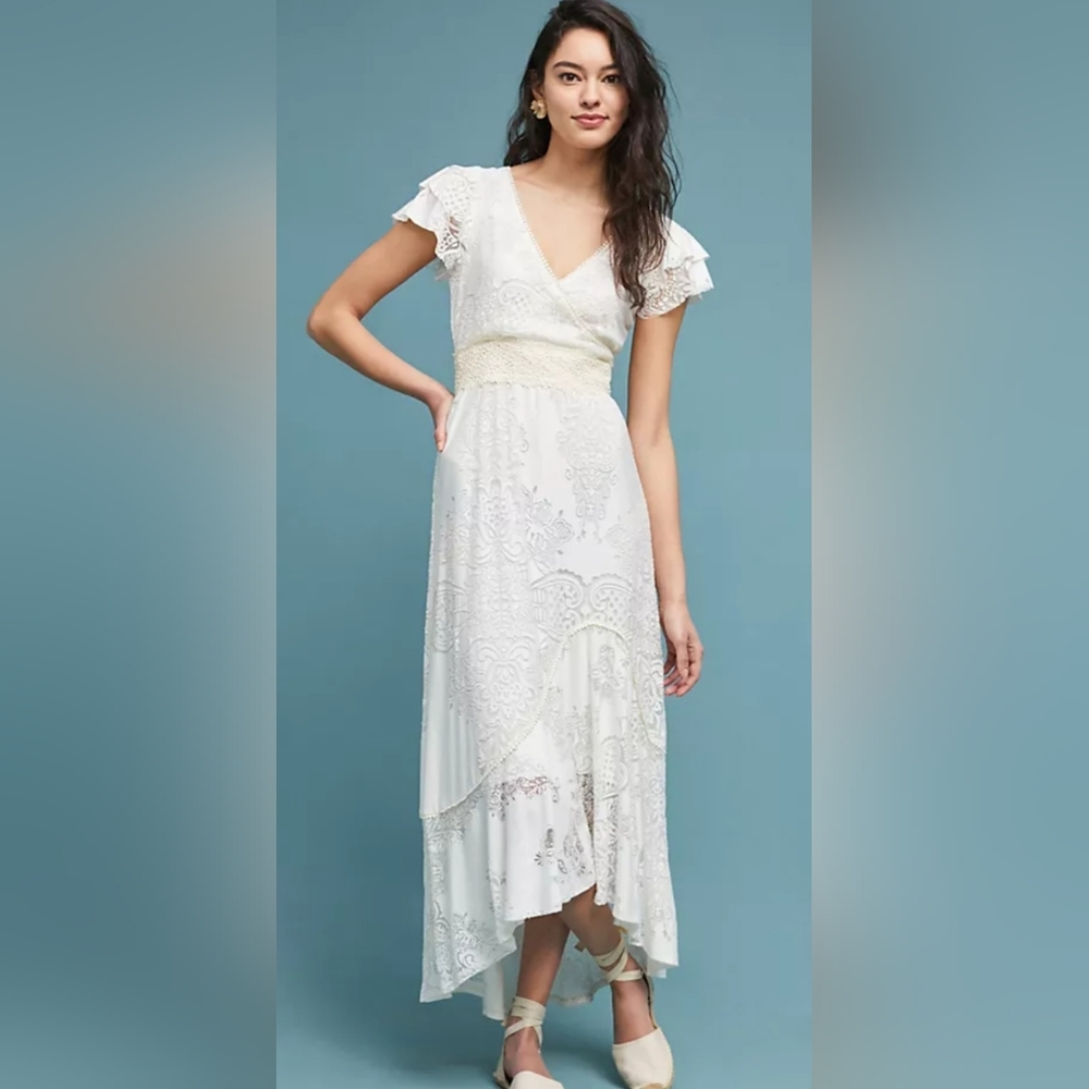 FARM Rio White Lace Maxi Dress